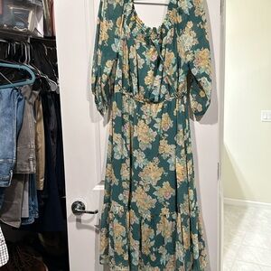 Floral Midi Dress with lots of stretch and tie